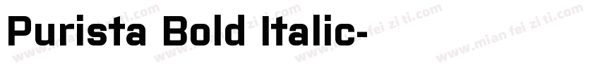 Purista Bold Italic字体转换